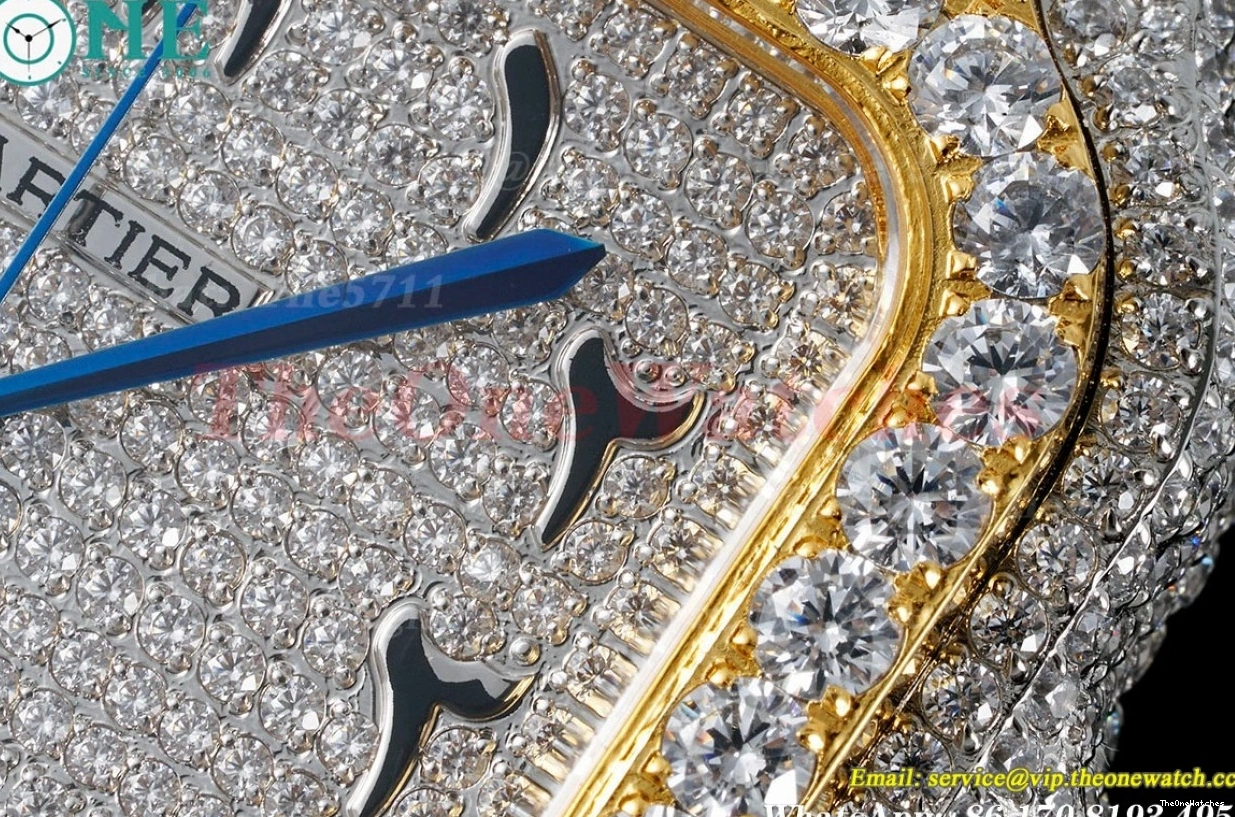 40mm Arab YG MY9015 SS Dia AMG XL Mens 100 Santos SS 0424